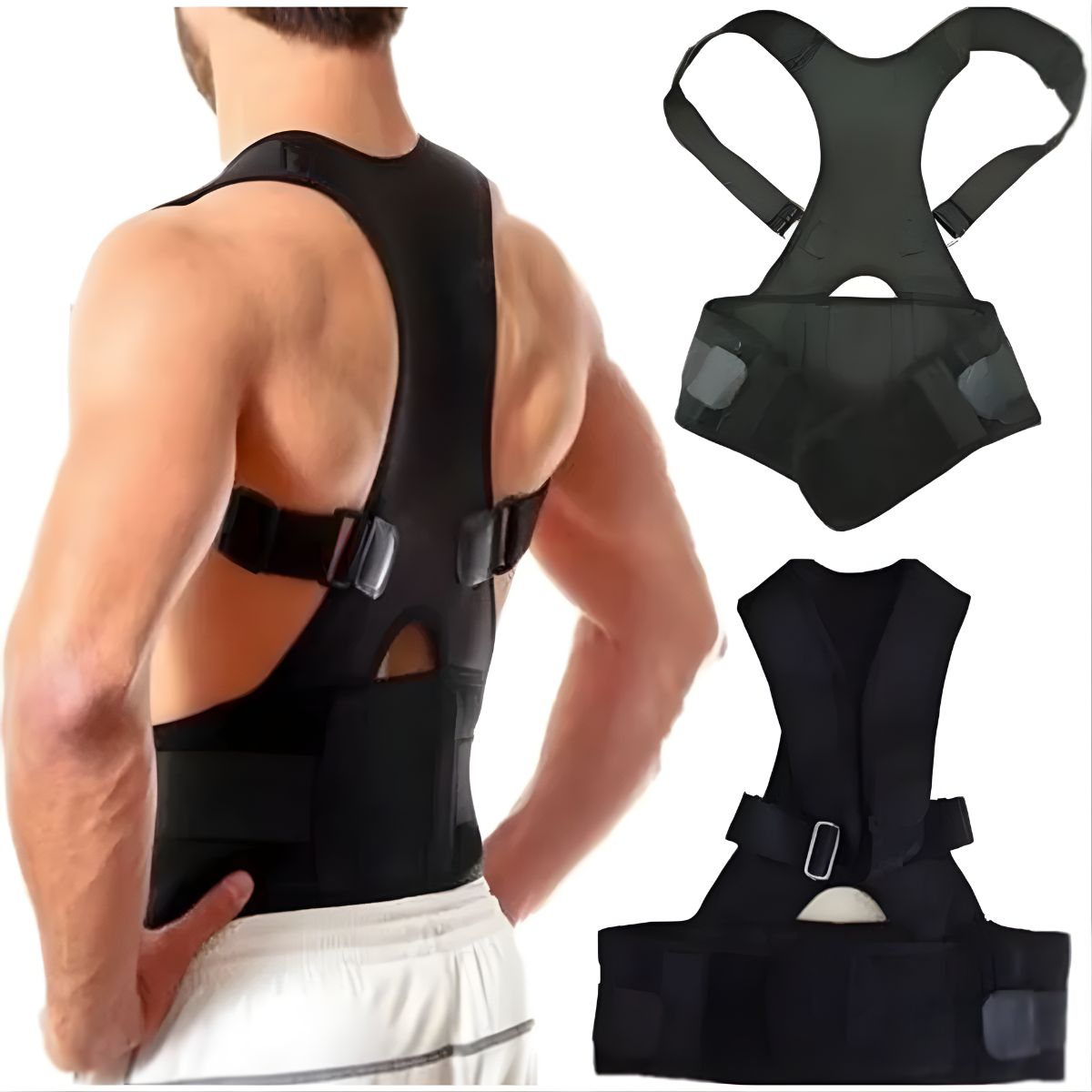 GENERICO - Corrector De Postura Espalda Ajustable Soporte Lumbar Unisex