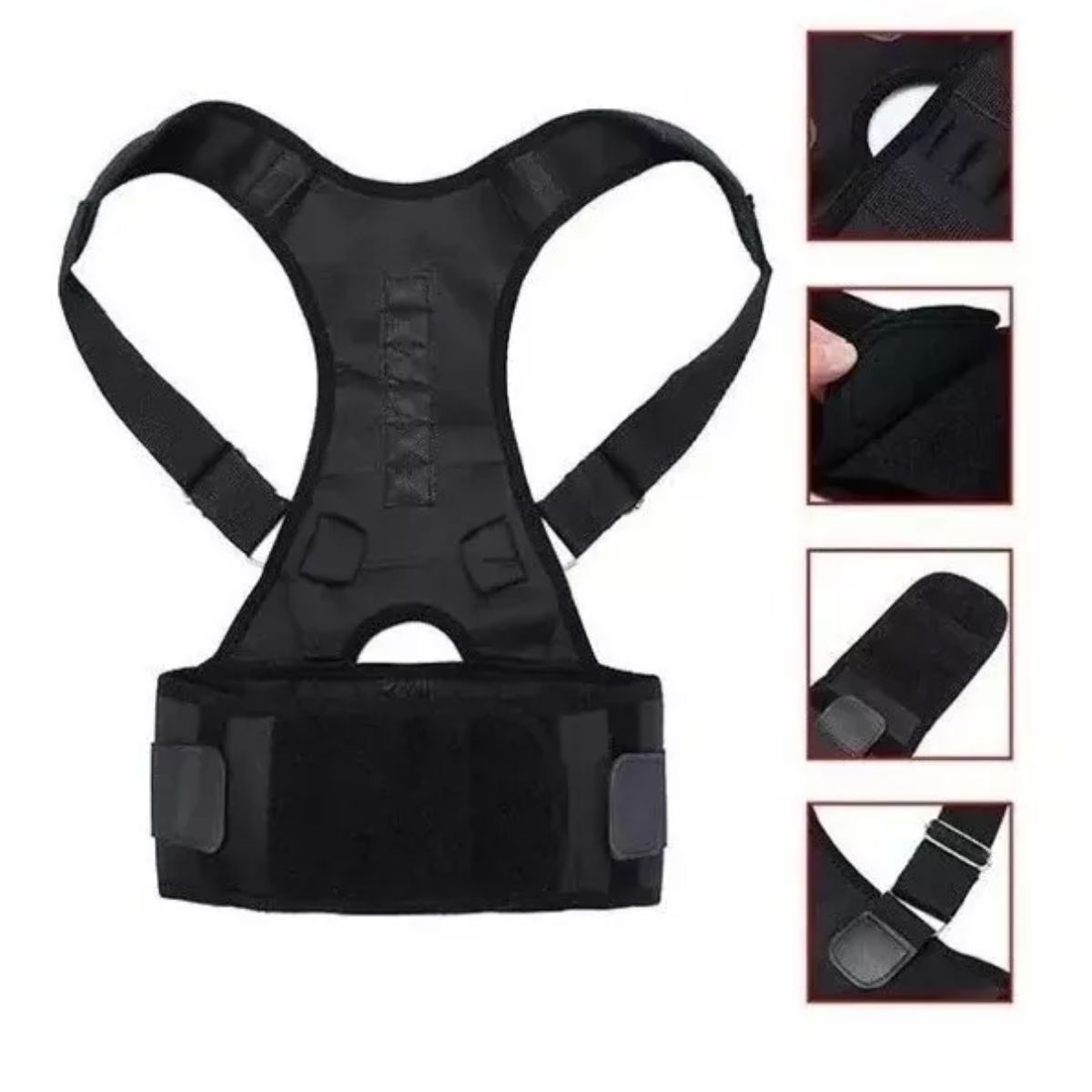 GENERICO - Corrector De Postura Espalda Ajustable Soporte Lumbar Unisex