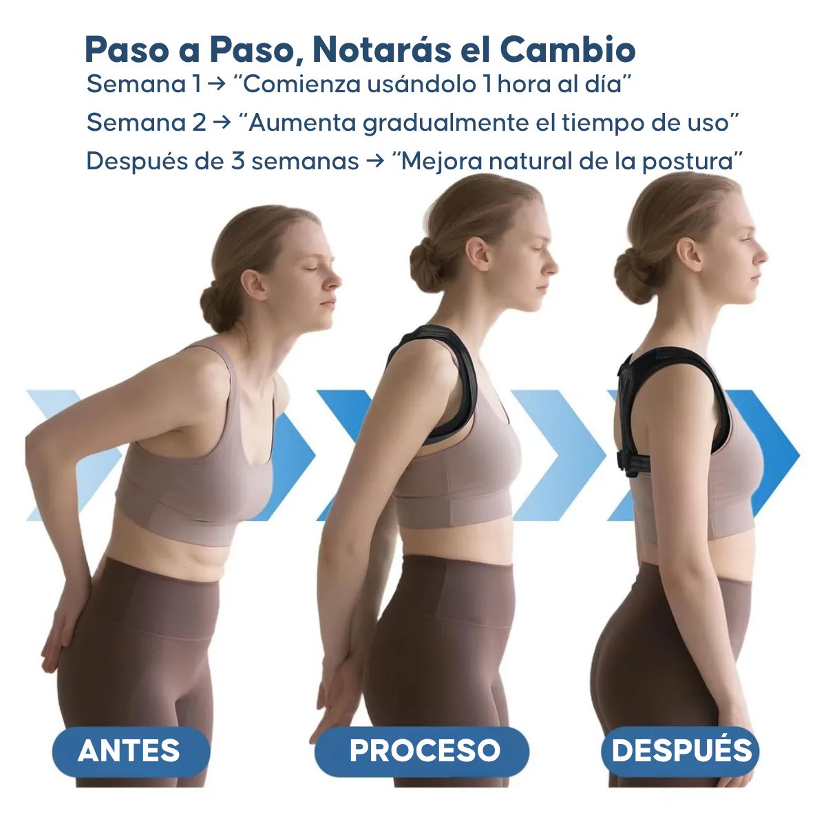 GENERICO - Corrector Postura Espalda Ajustable Soporte Espalda Unisex