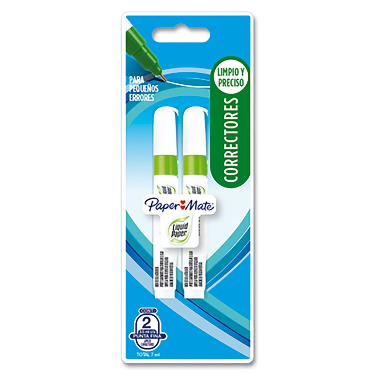 PAPER MATE - Corrector Liquid Paper 2 Unidades 3.5ml