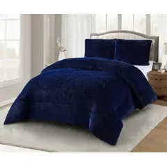 GENERICO - COBERTOR DE INVIERNO PELUDO CON CHIPORRO UNICOLOR KING SUAVE QUITA FRIO TF