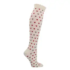 AZALEIA - Calcetín Algodón Mujer Kh St Hearts Beige