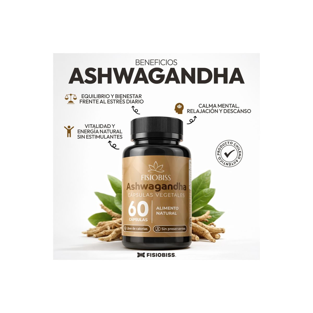 GENERICO - Ashwagandha 540 mg – Suplemento Alimentario en Cápsulas
