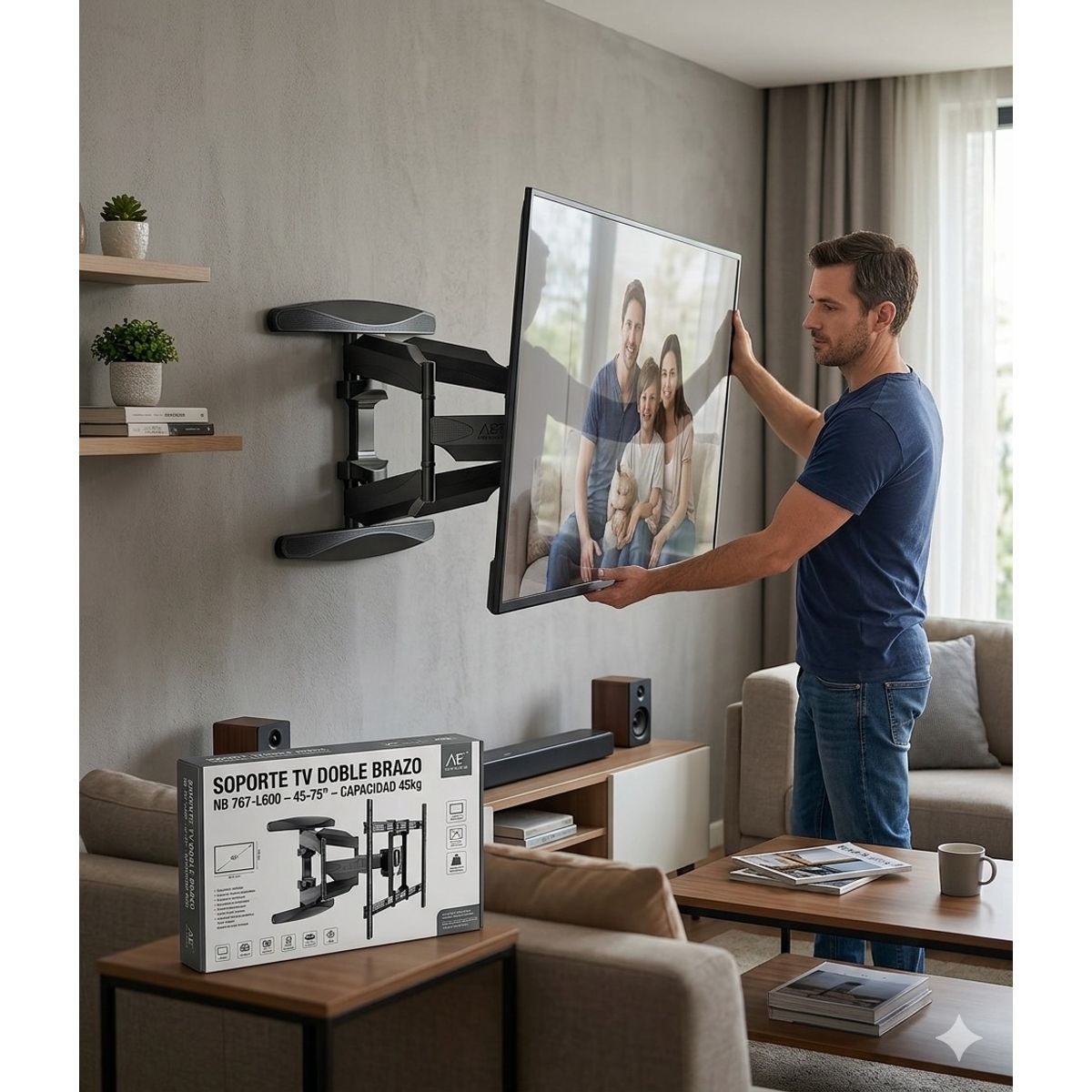 MALIK - Soporte de Pared NB 767-L600 para TV 45-75
