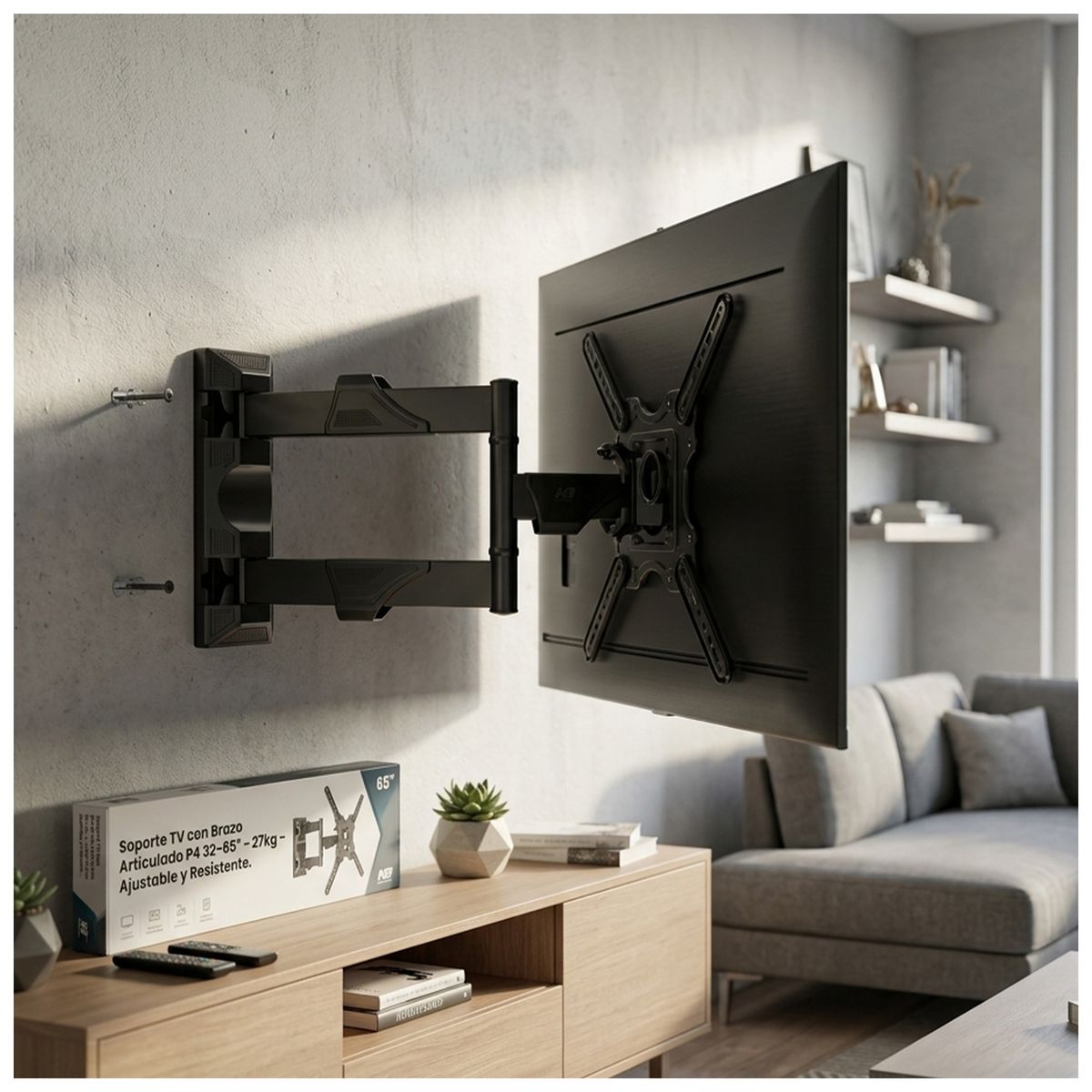 MALIK - Soporte TV con Brazo Articulado P4 32-65 27kg