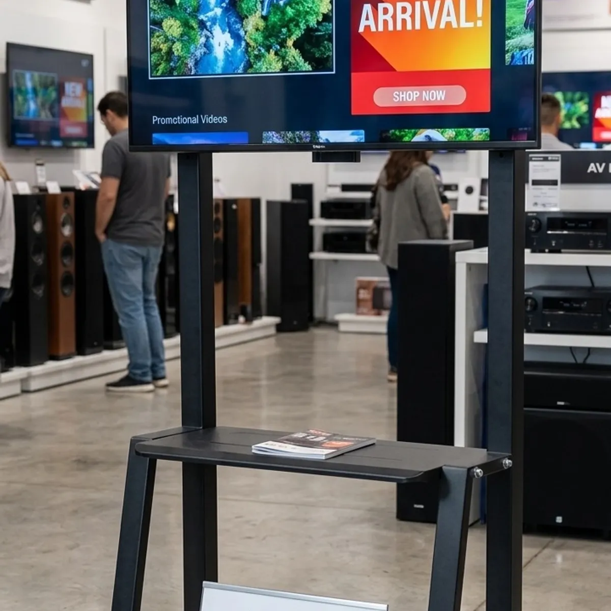 MALIK - Carro Móvil para TV 32-75" 1700 Altura Ajustable