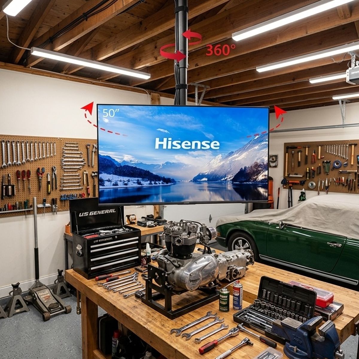 MALIK - Soporte Techo TV 26-60 VESA 400x400 Ajustable