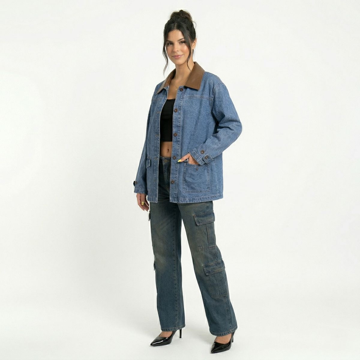 D'JOE - Chaqueta Denim Oversize Mujer Nairobi
