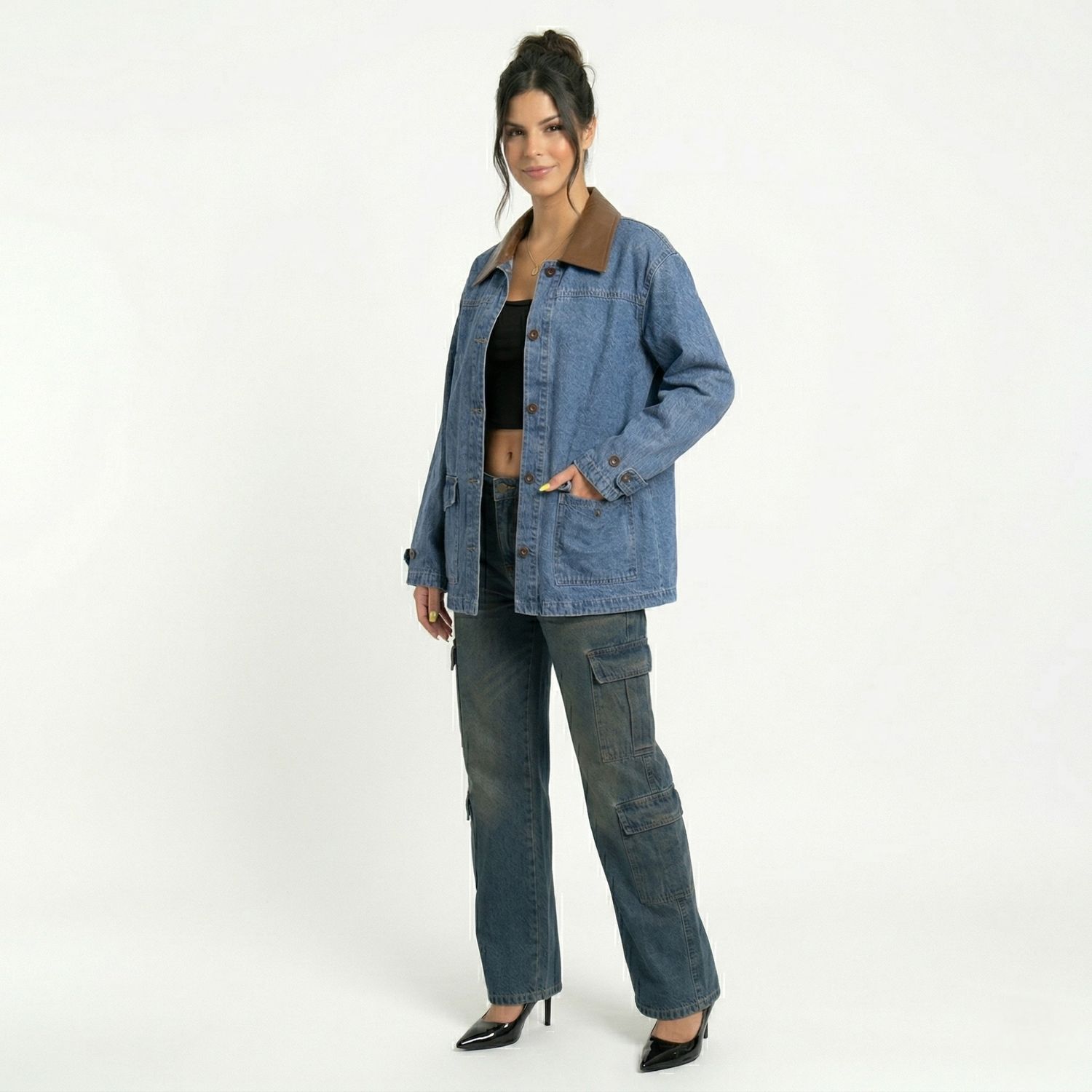 D'JOE Chaqueta Denim Oversize Mujer Nairobi | Falabella Chile