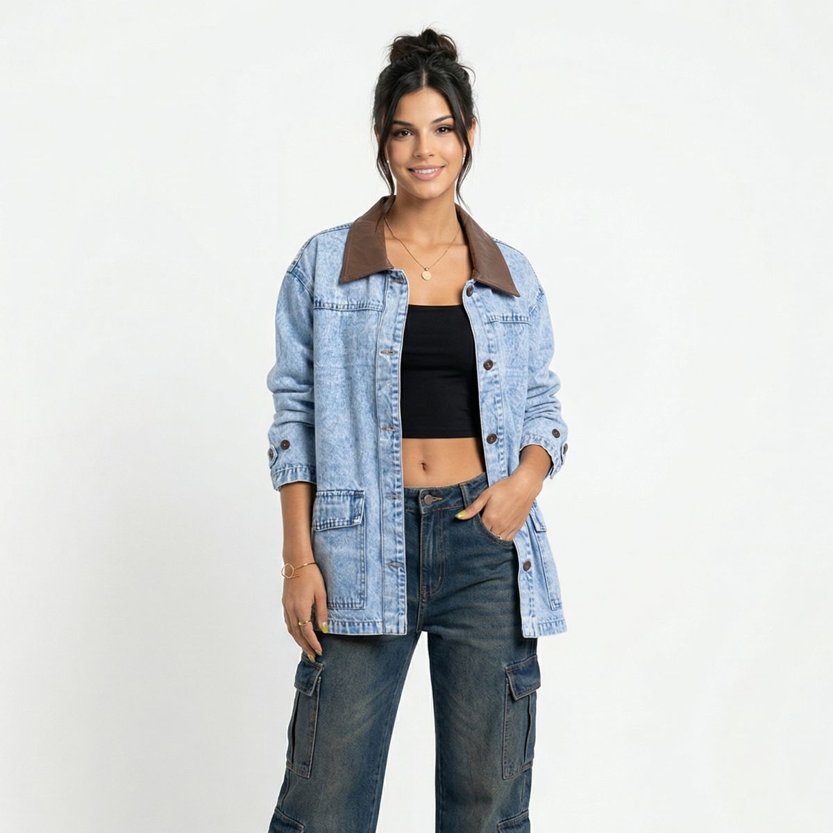 D'JOE - Chaqueta Denim Oversize Mujer Nairobi