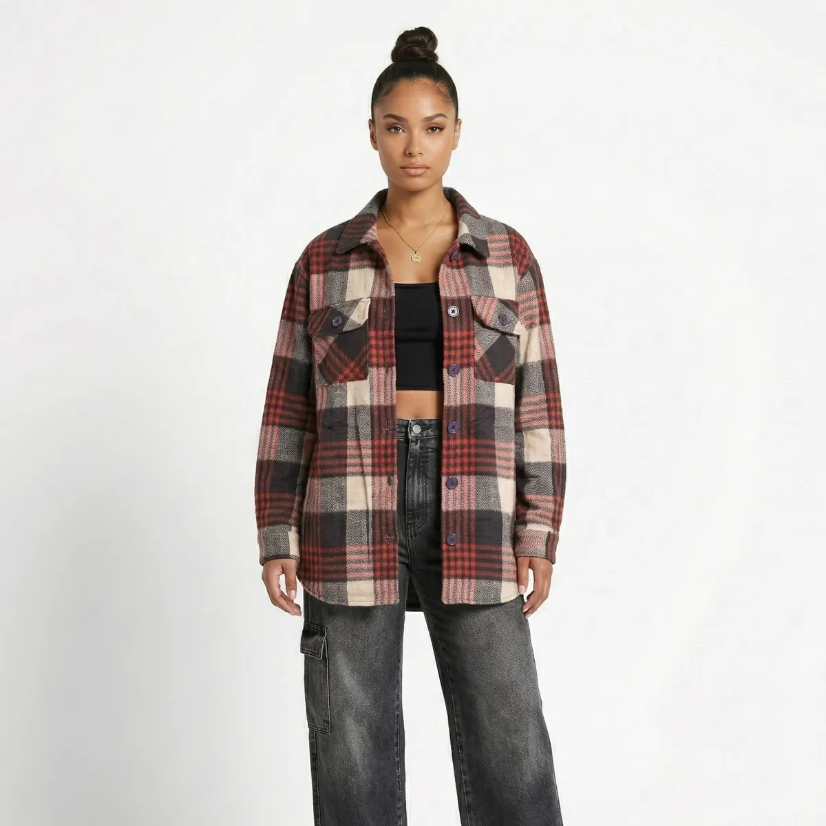 D'JOE - Camisa Leñadora Oversize Mujer Rebecca