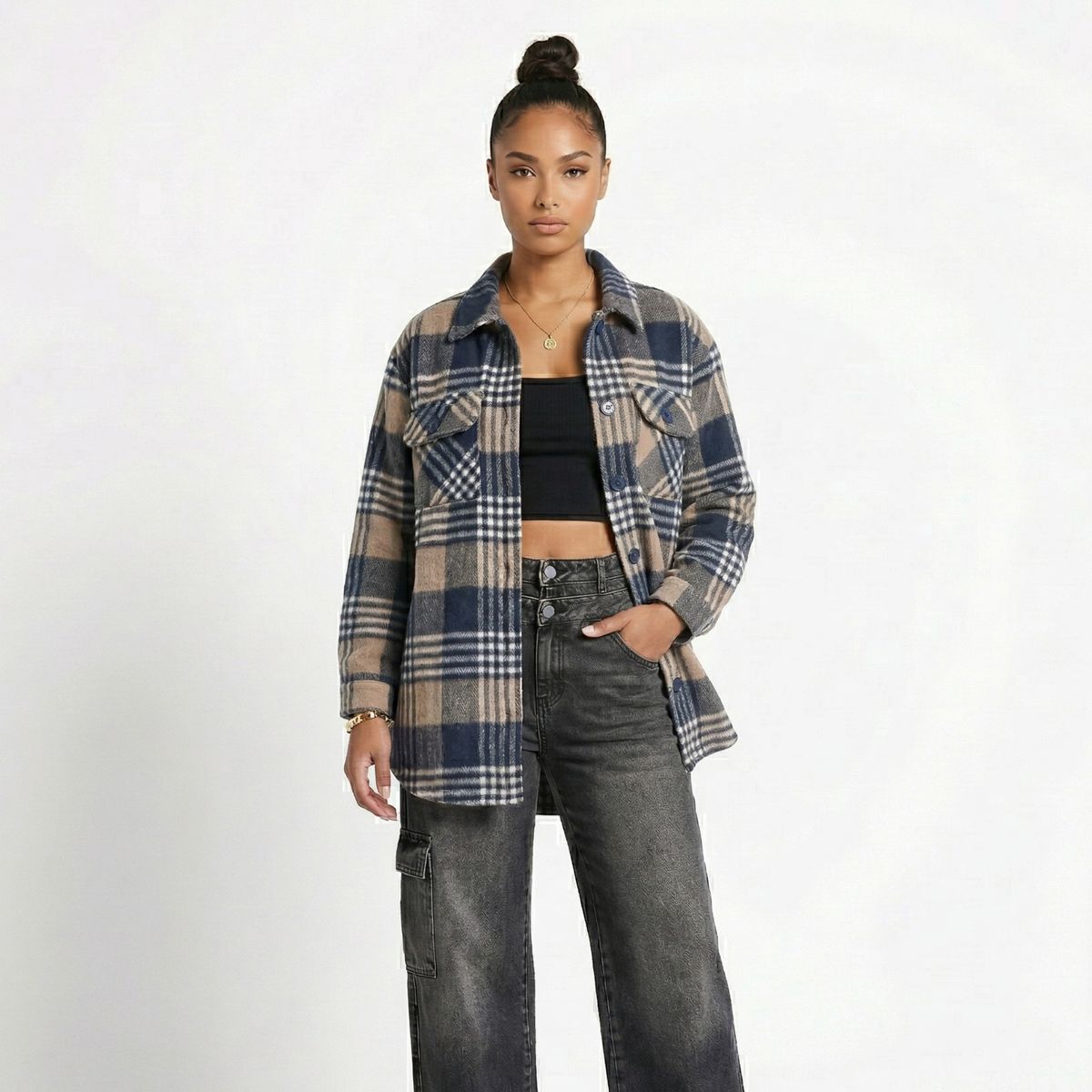 D'JOE - Camisa Leñadora Oversize Mujer Rebecca
