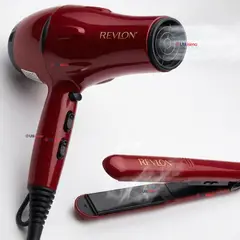 REVLON - Set Secador y Plancha Alisadora Portátil 2000W