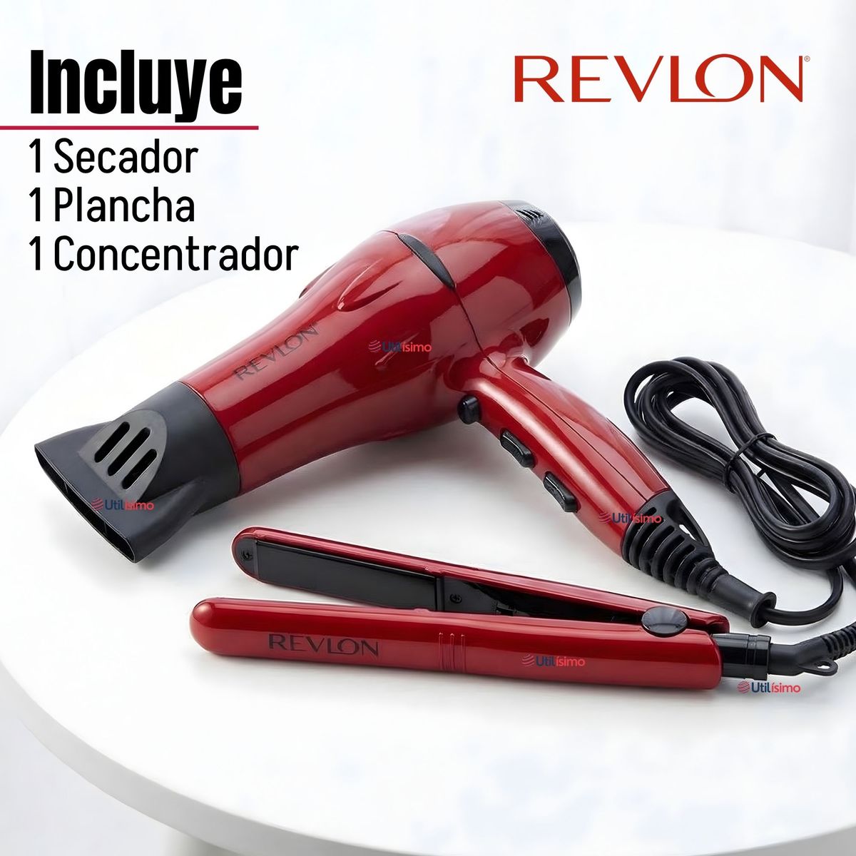 REVLON - Set Secador y Plancha Alisadora Portátil Revlon 2000W