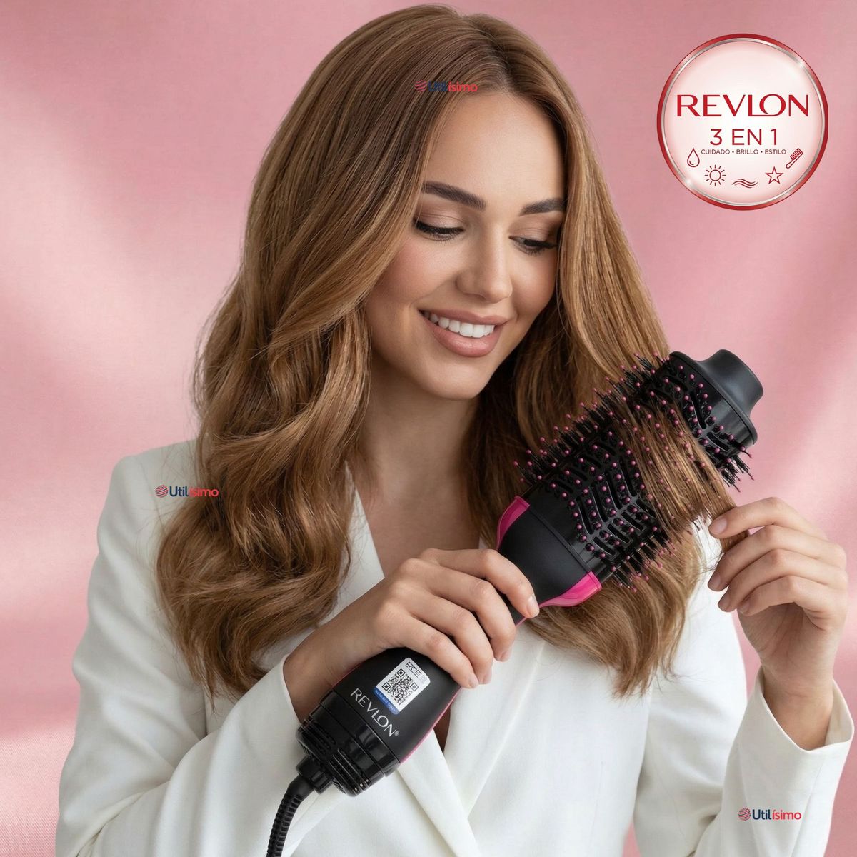 REVLON - Cepillo Secador Alisador One Step Voluminizador Revlon 800W