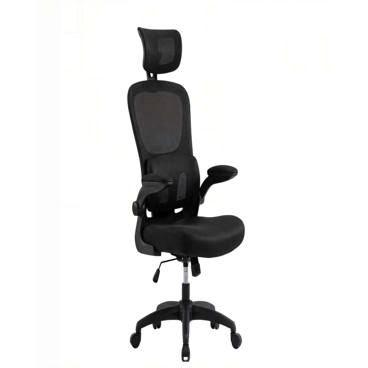 GENERICO - SILLA DE OFICINA CON RESPALDO ALTO ERGONÓMICO COLOR NEGRO