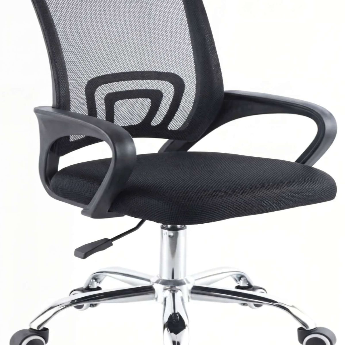 GENERICO - SILLA DE ESCRITORIO  CON BASE CROMADA COLOR NEGRO