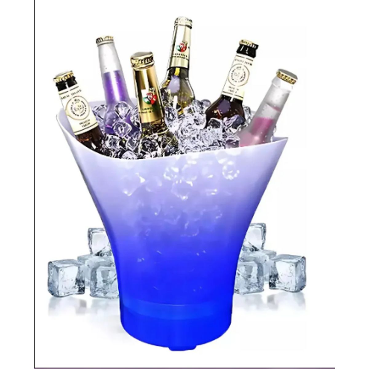 GENERICO - Hielera Cubetera Luminosa Con Luz Led 7lts Bar Fiestas Hogar
