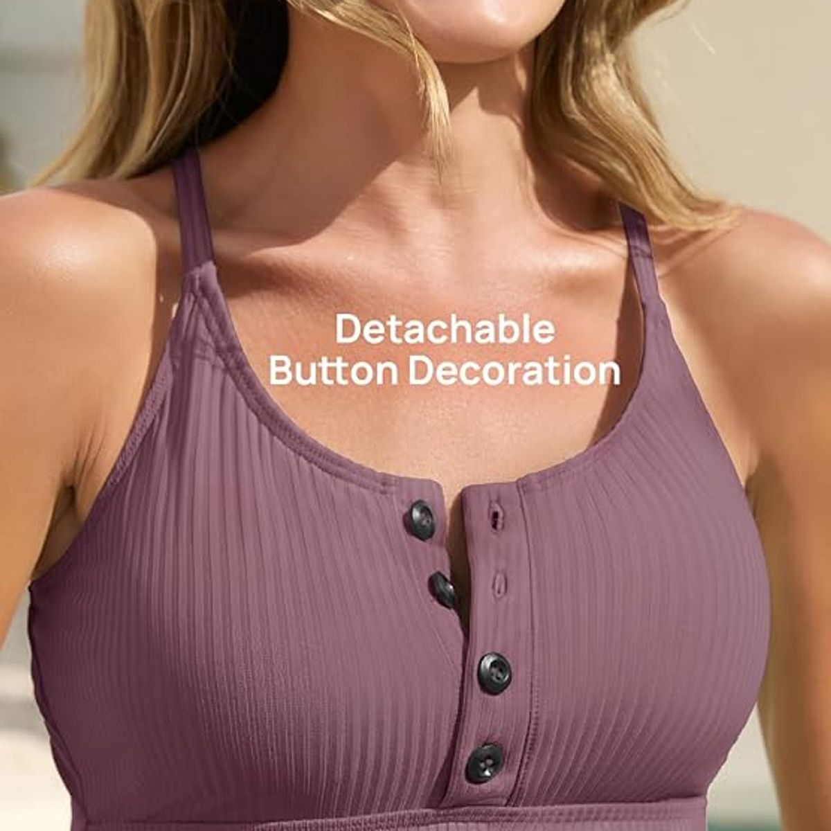 PUREPOWER - Traje de baño de maternidad de una pieza con parte delantera cruzada para embarazo-L