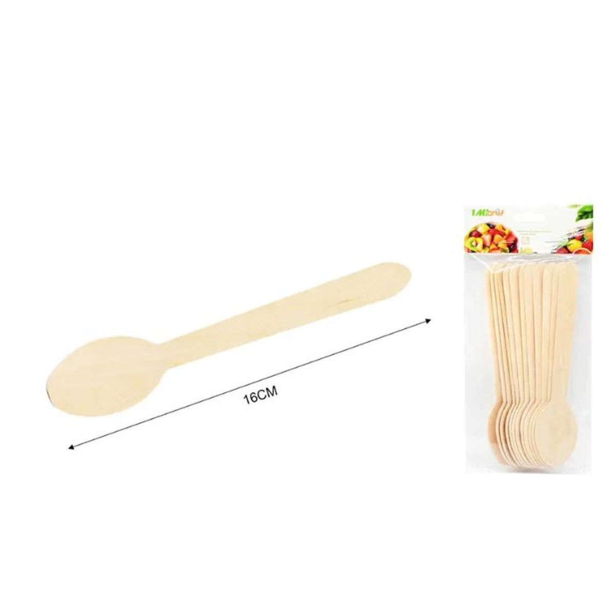 GENERICO - CUCHARA DE BAMBU 12PCS 16CM