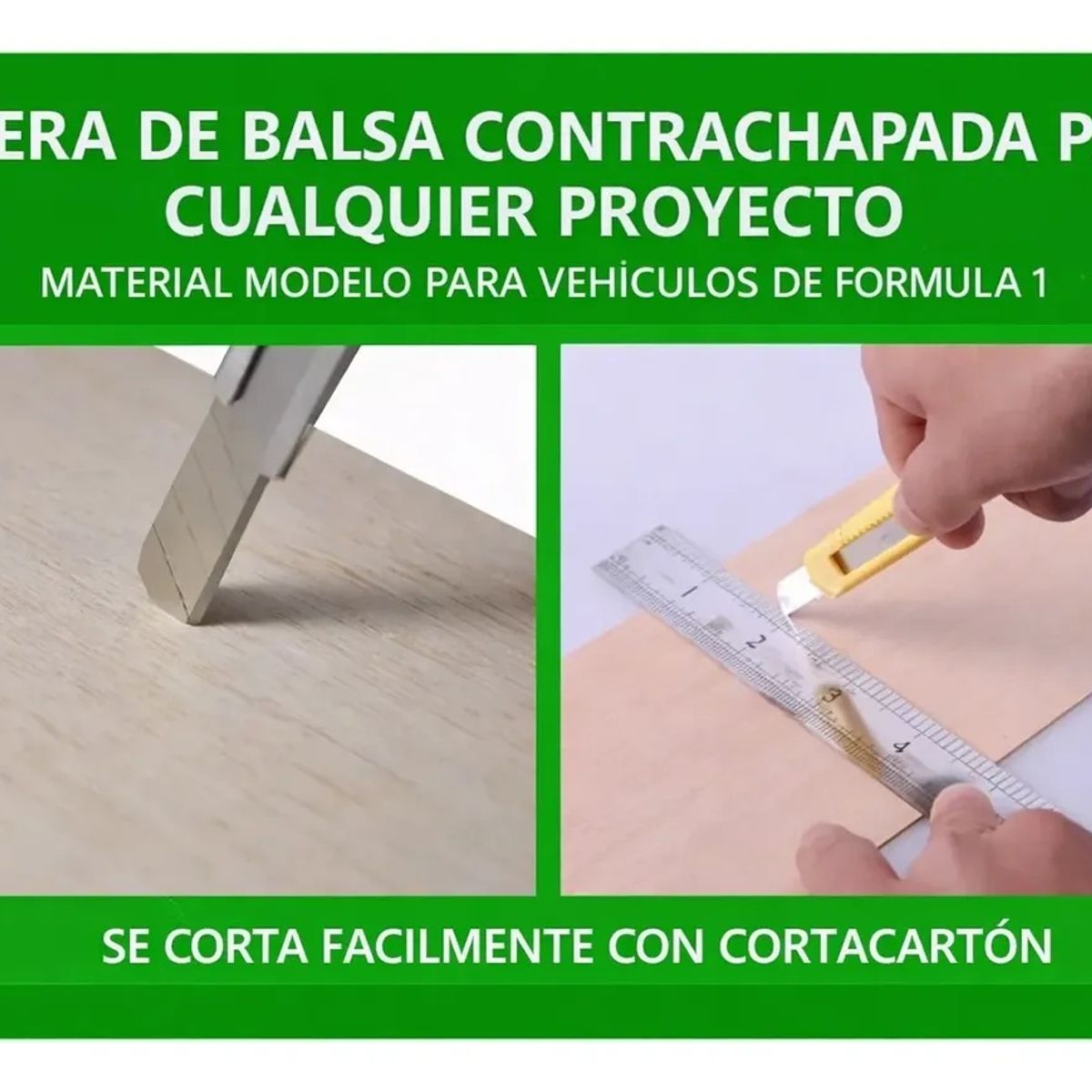 GENERICO - Madera De Balsa 1000 X 300 X 6 mm 1un…
