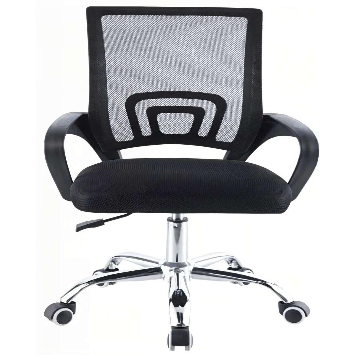 GENERICO - SILLA DE ESTUDIO CON BASE CROMADA COLOR NEGRO
