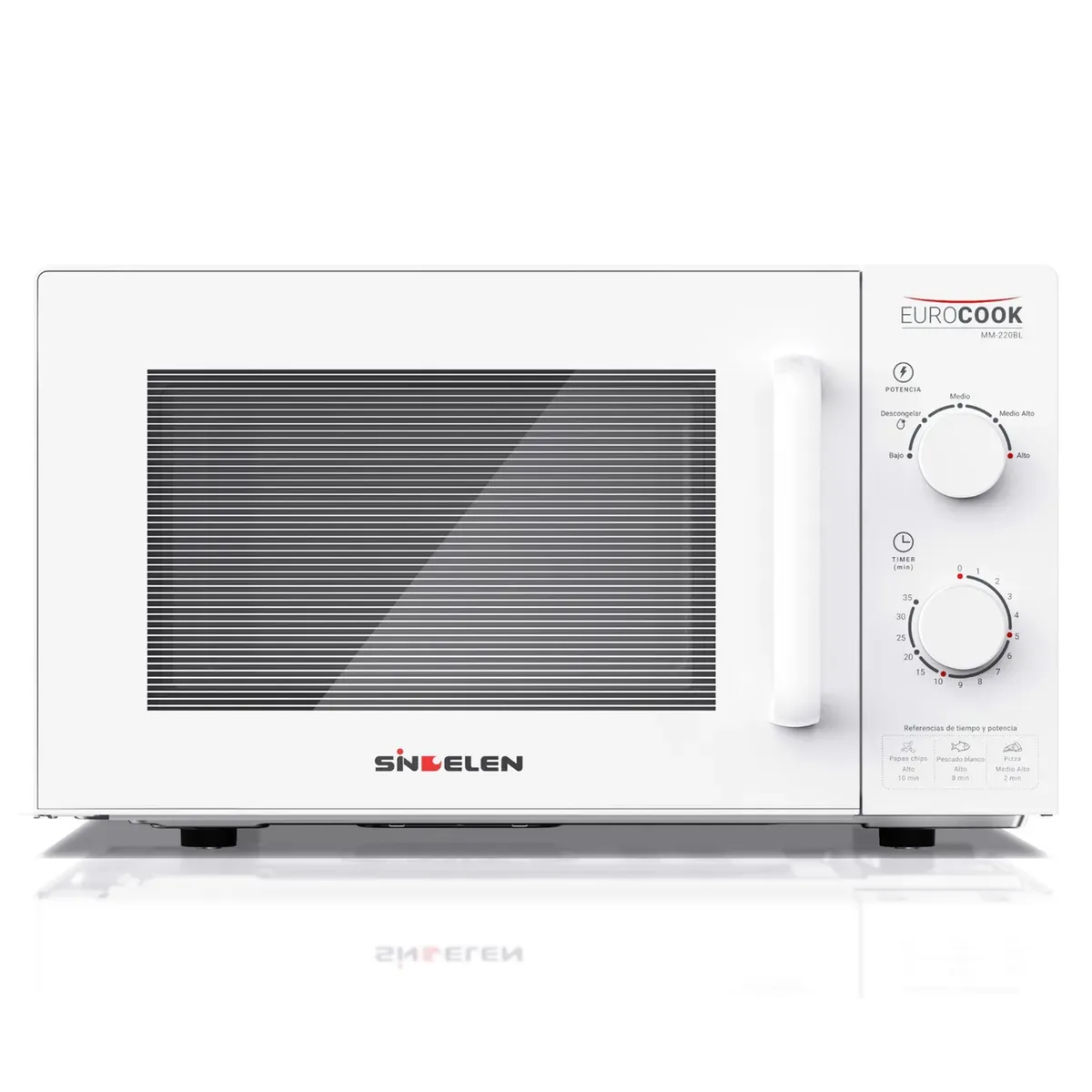 SINDELEN - Microondas Análogo Sindelen Blanco MM-220BL 20 Lt