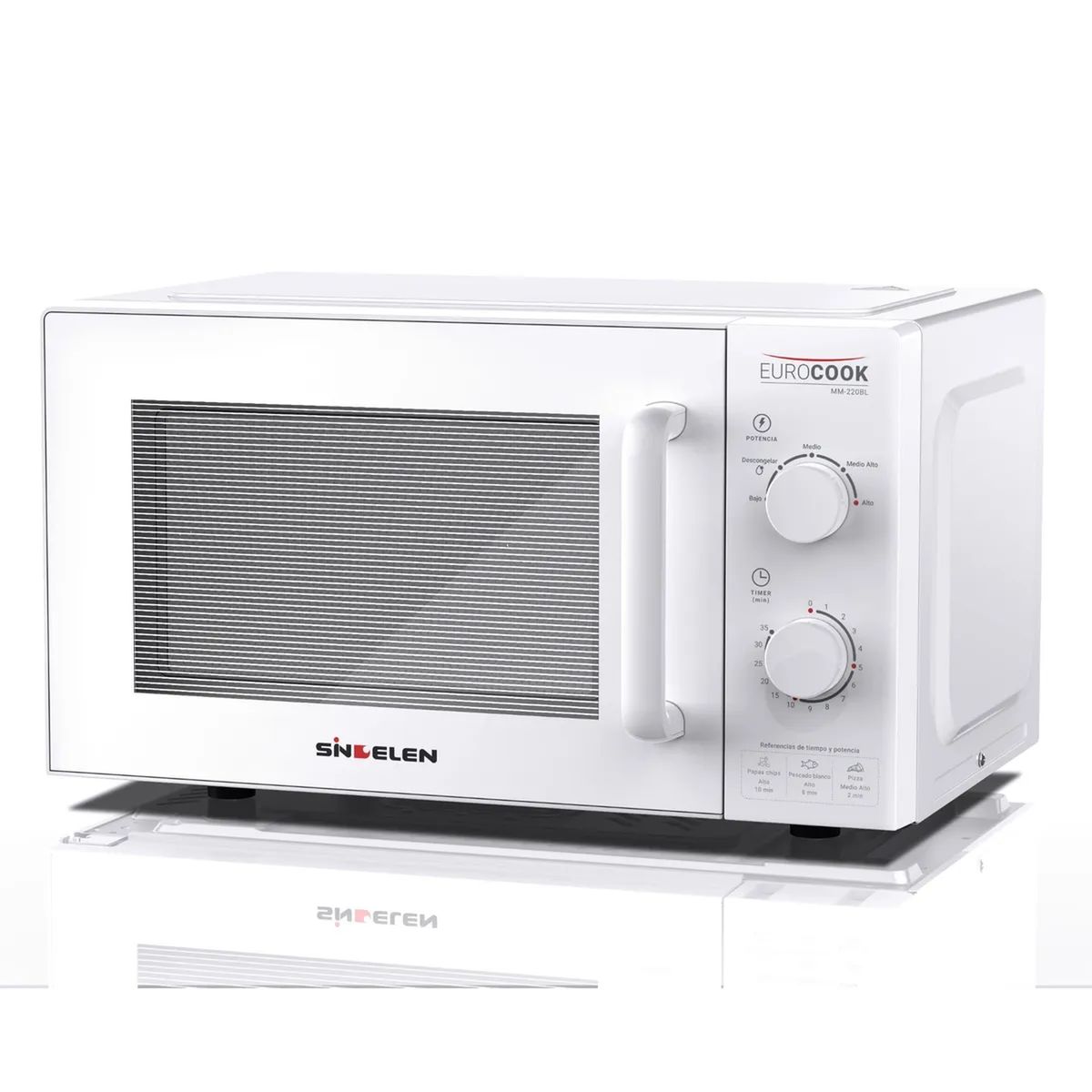 SINDELEN - Microondas Análogo Sindelen Blanco MM-220BL 20 Lt