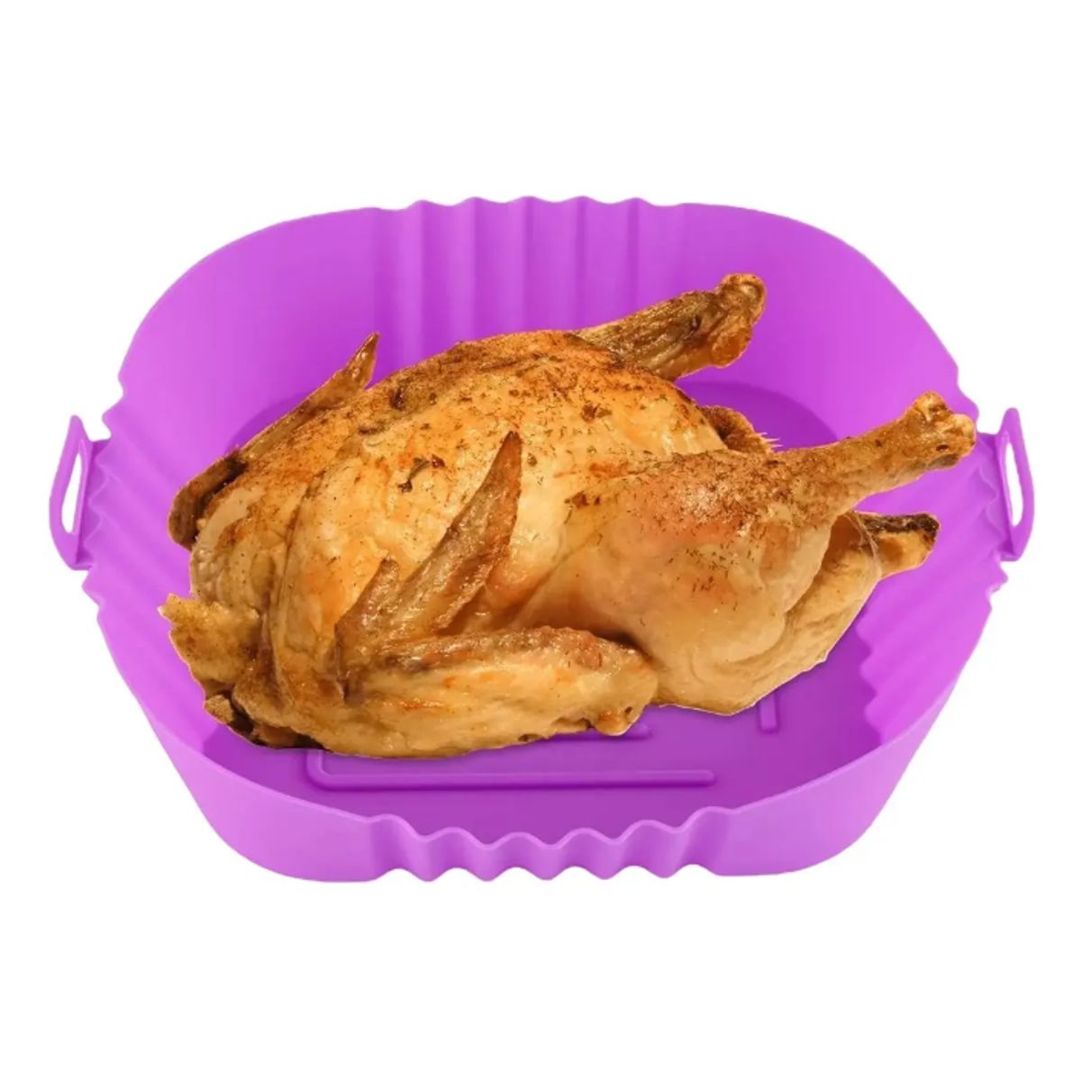 GENERICO - Cesto Bandeja De Silicona Para Air Fryer Reutilizable Freir
