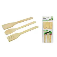 GENERICO - UTENSILIOS DE MADERA 3PCS 28CM