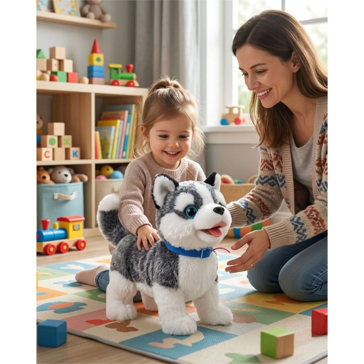 GENERICO - Siberiano Interactivo con Movimiento Real El Compañero de Aventuras que Jamás Olvidará