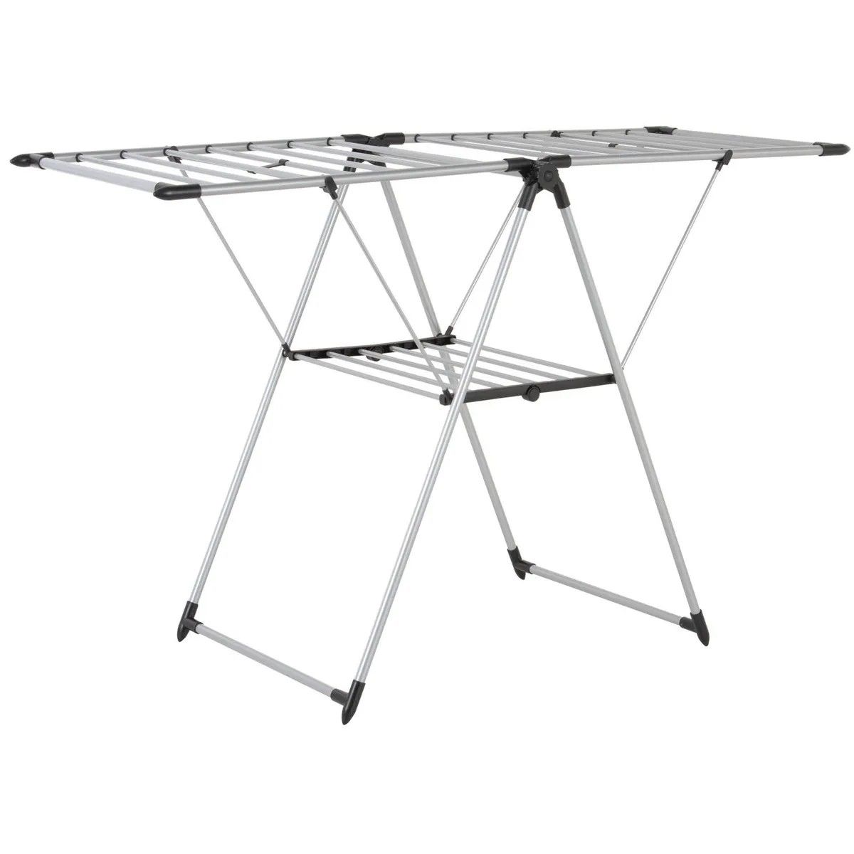 GENERICO - Tendedero De Ropa Con Bandeja Plegable Acero 156.5x61x97 Cm