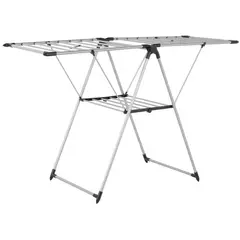 GENERICO - Tendedero De Ropa Con Bandeja Plegable Acero 156.5x61x97 Cm