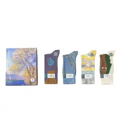 CRUSEC - Pack 4 Calcetines Serie Monet: Estilo Pintura Al Óleo Mujer