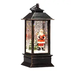 GENERICO - Farol Lámpara Adorno Navidad Musical Santa Nieve