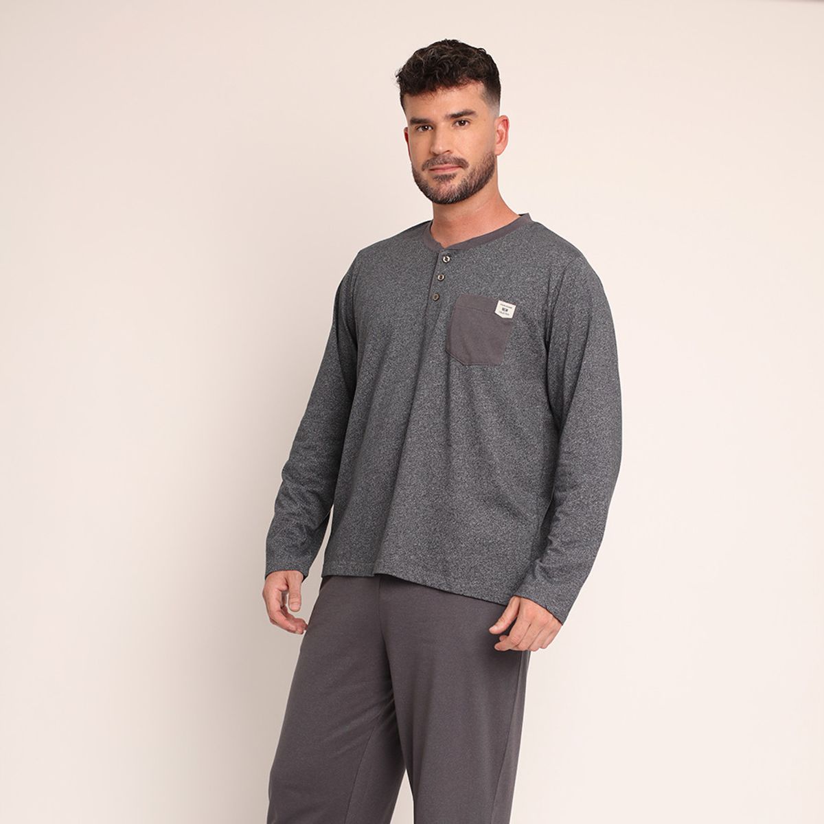 MONA - Pijama Hombre Algodon Melange
