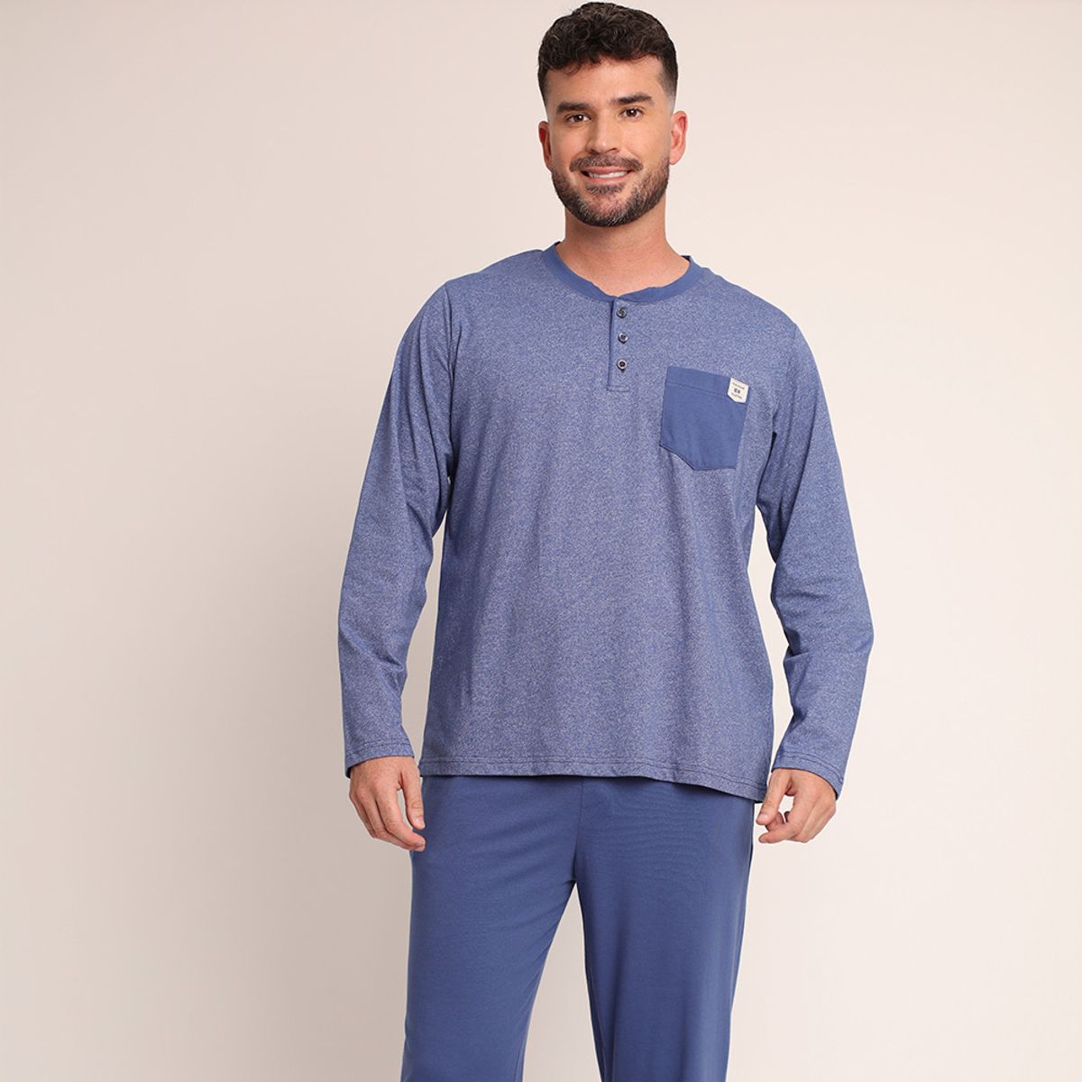 MONA - Pijama Hombre Algodon Melange
