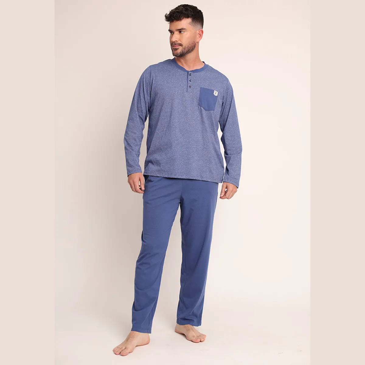MONA - Pijama Hombre Algodon Melange