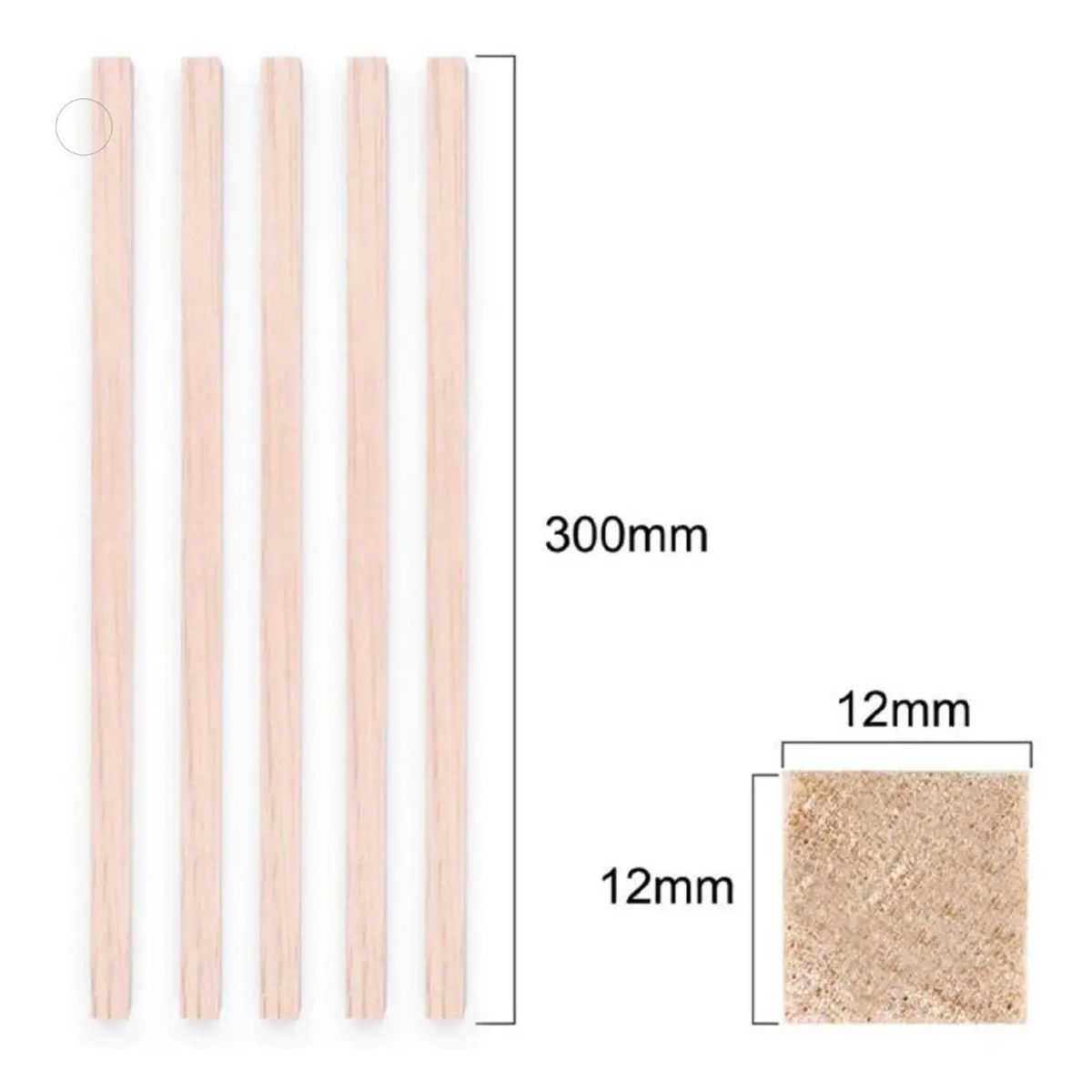 GENERICO - Madera De Balsa 300 X 12 X 12 mm 5 un…