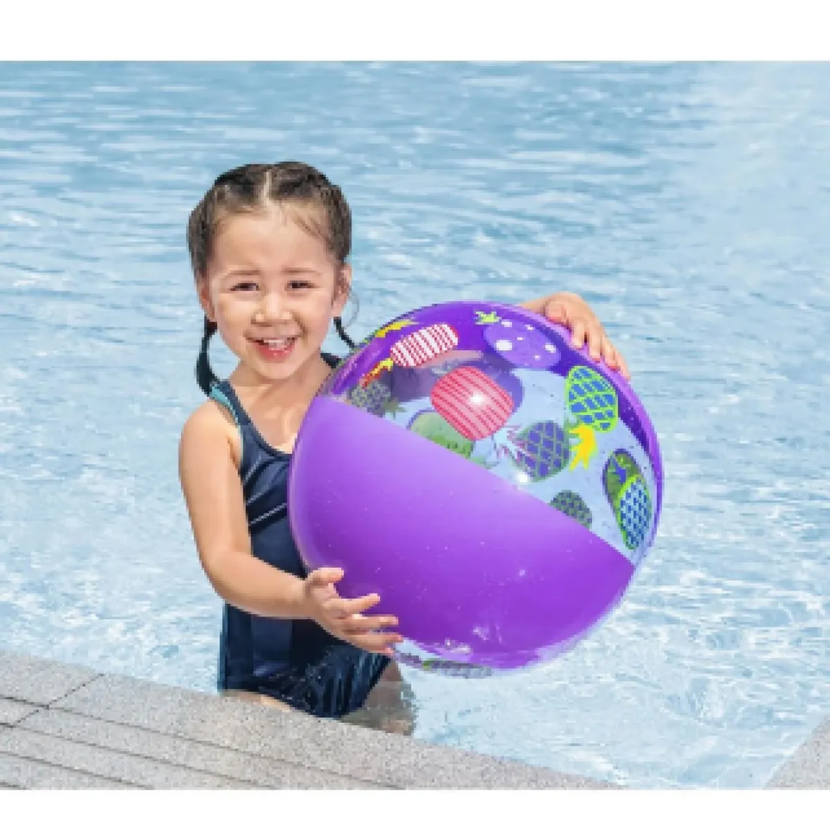 BESTWAY - Pelota Inflable Playa Splash 51cm Morada Bestway