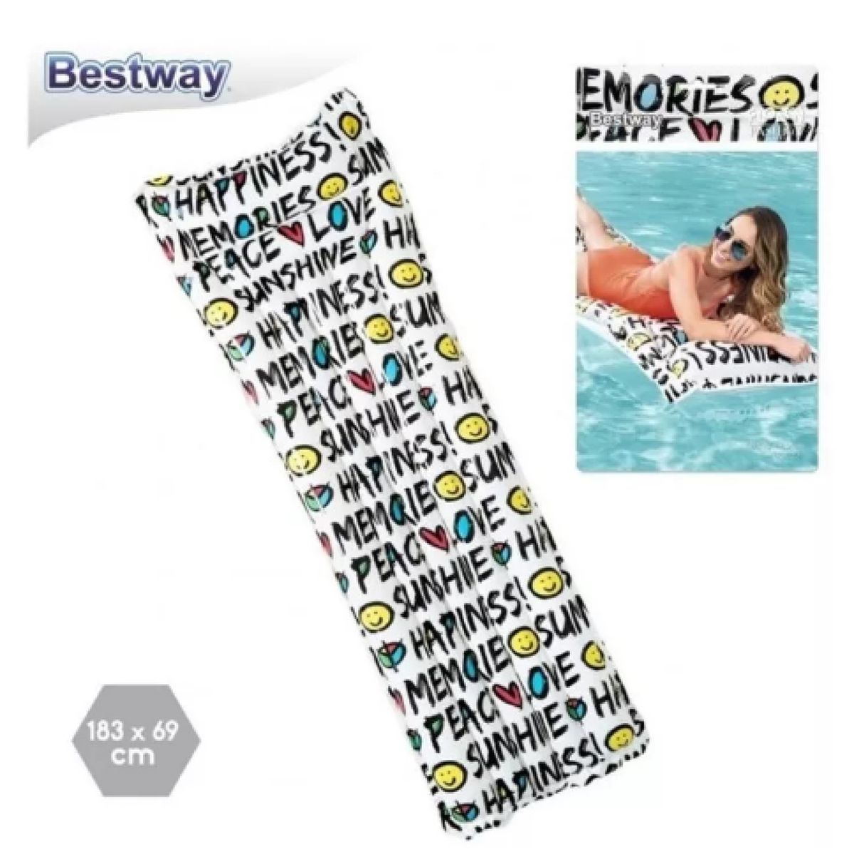 BESTWAY - Colchoneta Inflable Citas 183cm Bestway 44058E