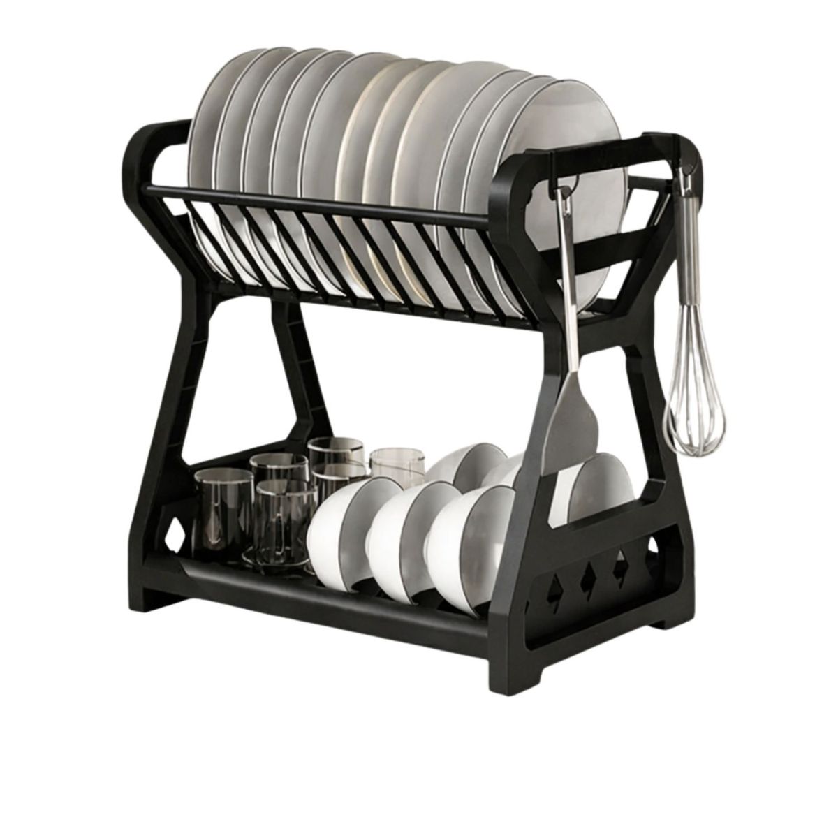 GENERICO - Escurridor Seca Platos 2 Niveles Plastico Vajilla Cocina