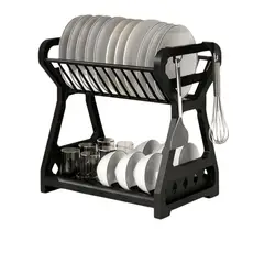 GENERICO - Escurridor Seca Platos 2 Niveles Plastico Vajilla Cocina