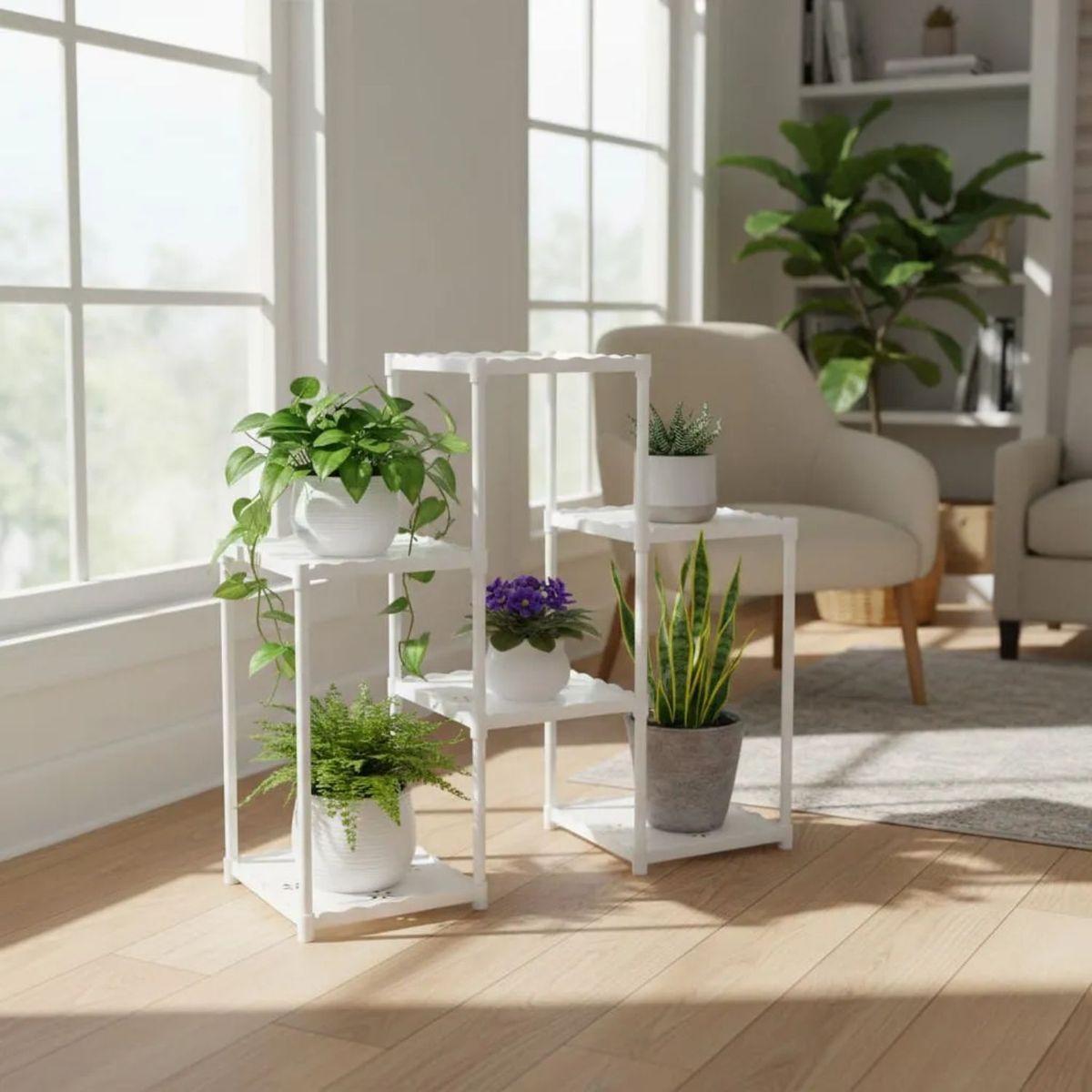 GENERICO - Mueble Organizador De Metal Y Plastico De Plantas