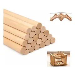 GENERICO - Madera De Balsa 600mm X 10mm De Diámetro 10un