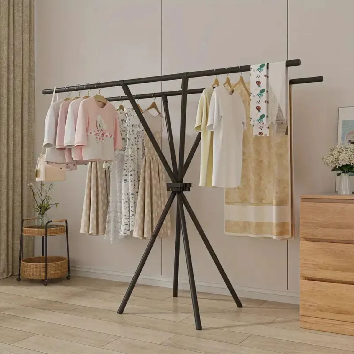 GENERICO - Tendedero Secador De Ropa Metal Y Plastico 130x140cm