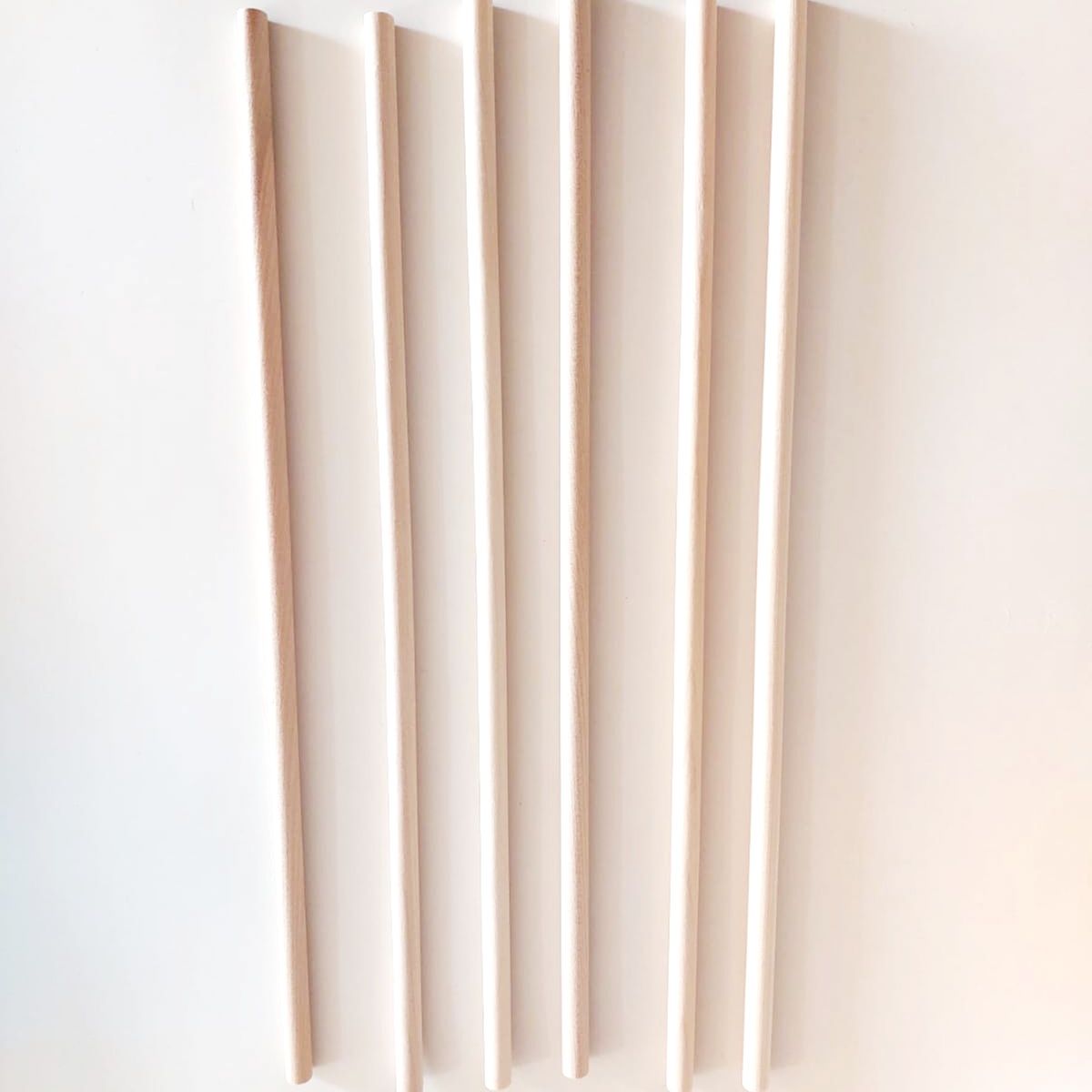 GENERICO - pack 4 Paquete Palos De Madera Maquetas 30 Cm X 0.8 Cm 24 Unidade