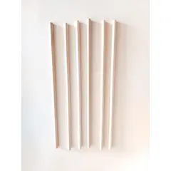 GENERICO - Pack 4 Paquete Palos De Madera Maquetas 30 Cm X 0.8 Cm 24 Unidade