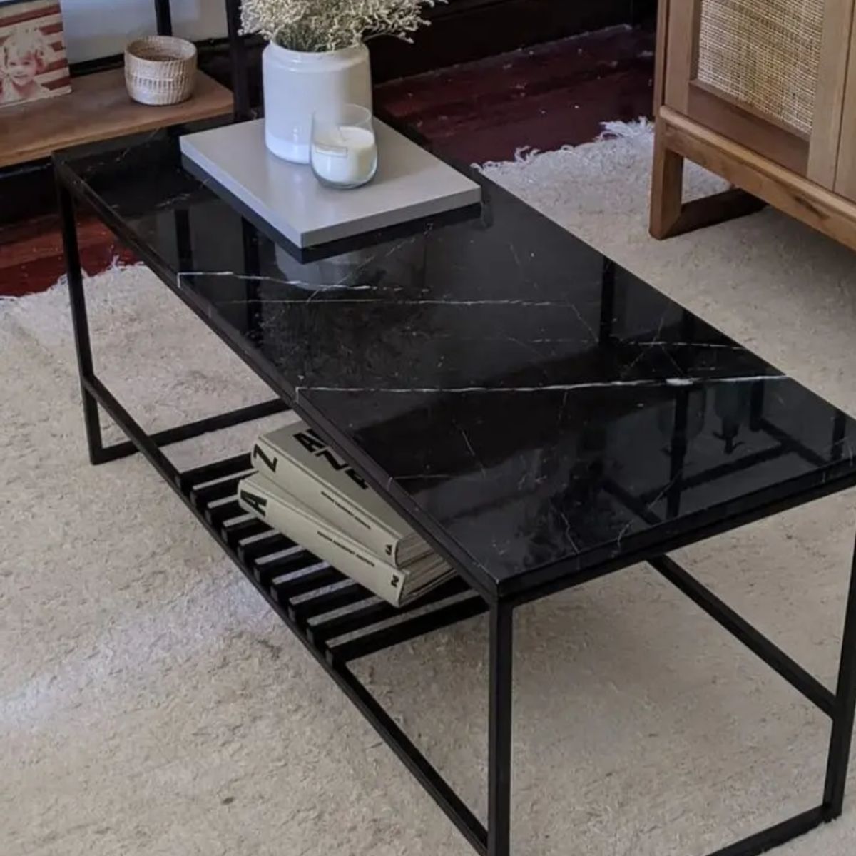 NSCOMPANY - Mesa De Centro Dubrovnik De Cuarzo – 100 X 60 X 45