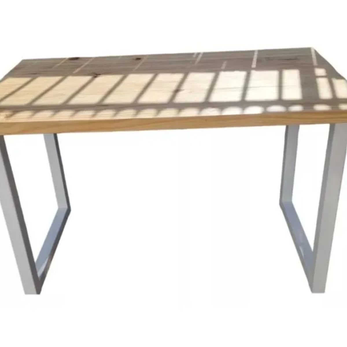 NSCOMPANY - Mesa Comedor industrial de madera de pino y metal 130x70